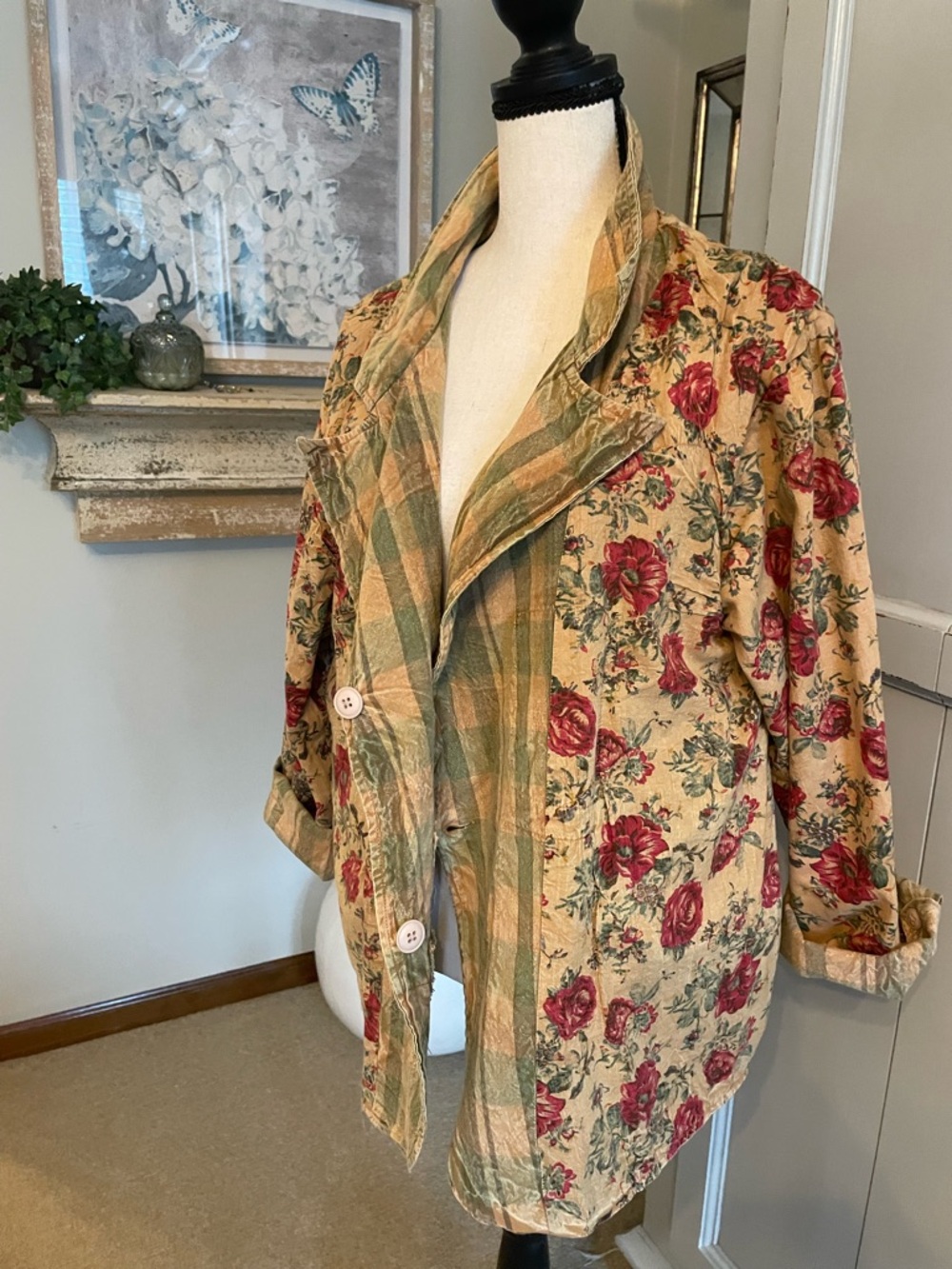 NWT Jaded Gypsy Rose Garden Views Reversible Boho Jacket OSFM - Picture 2 of 12